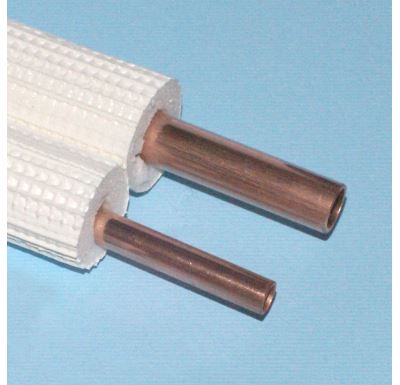Chladírenské potrubí měděné opláštěné ARC DUO 3/8″×0,8 ×5/8″×0,8 mm 1 m