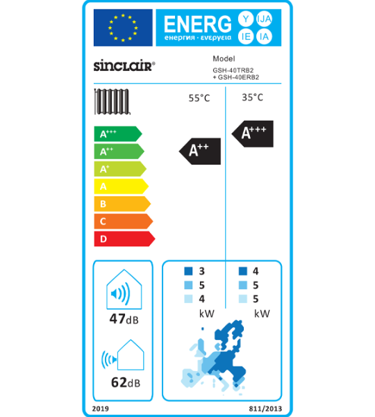 SINCLAIR S-THERM ONTARIO SPLIT 4kW- ALL-IN-ONE s TUV 185L GSH-40TRB2+40ERB2